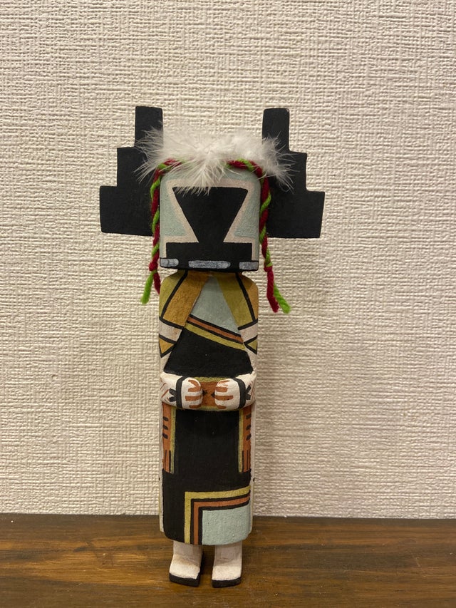 Native American Hopi Carved Longhair Redbeard Katsina